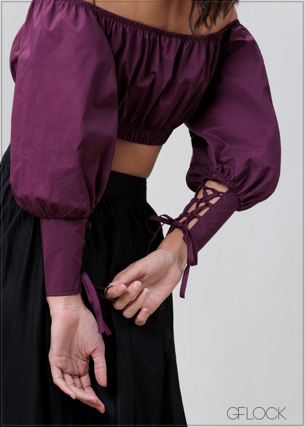 Cuff Detailed Off Shoulder Top - 070425