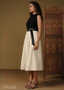 Belt Detailed Dress - 110426