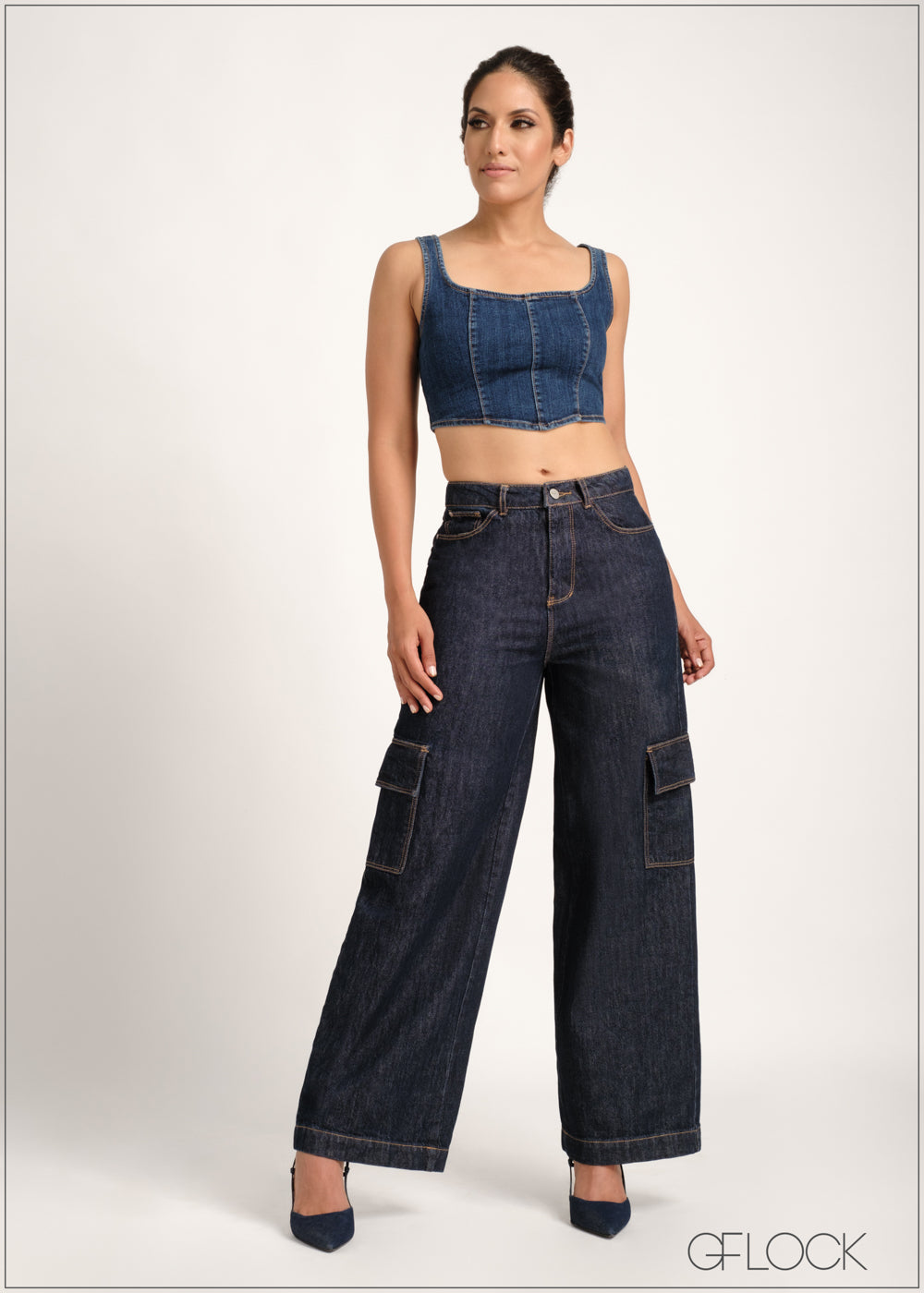 Straight Fit Mid Blue Jean - 020423