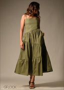 Strappy Tiered Dress - 160126