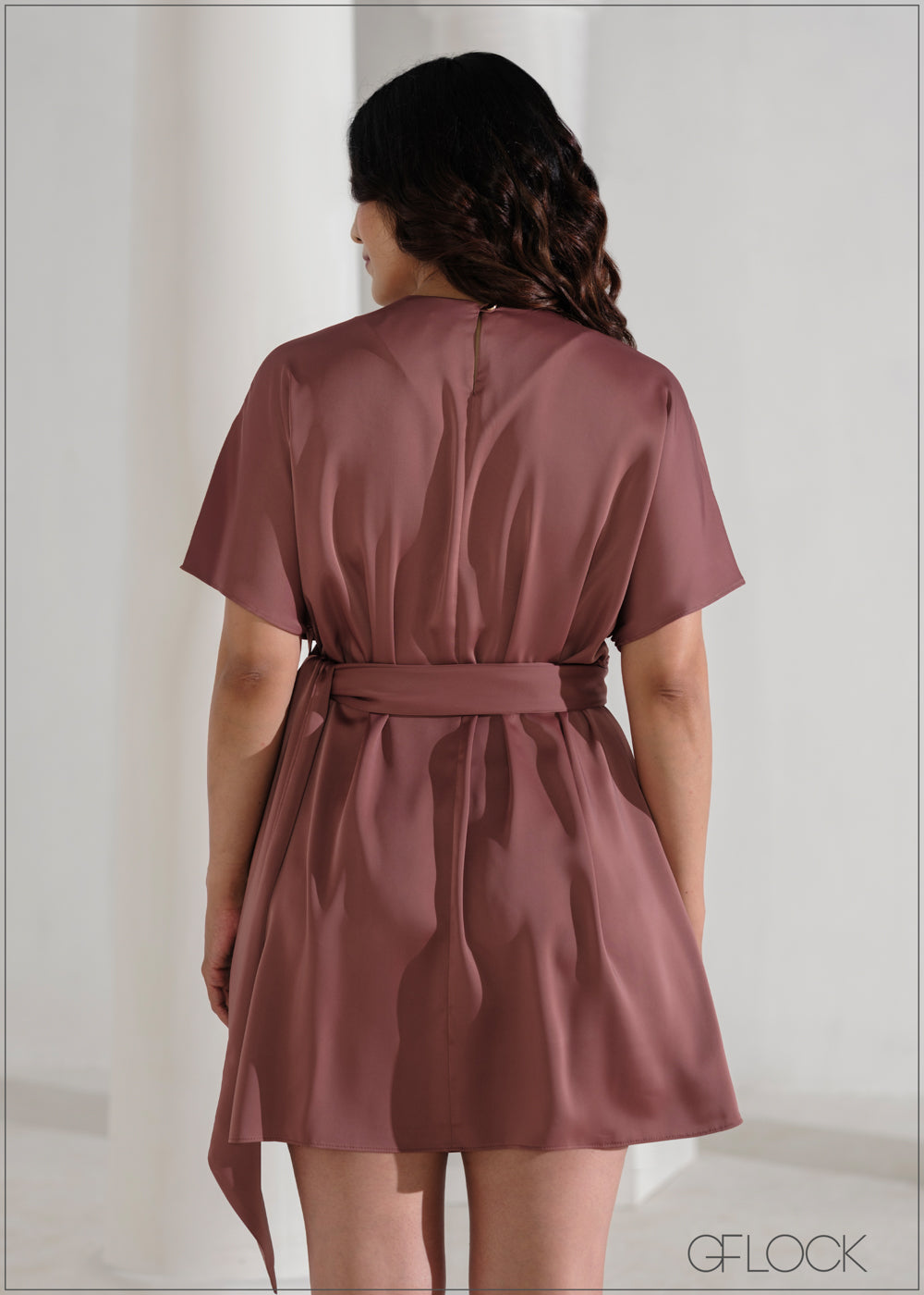 Batwing Sleeve Mini Dress - 090625