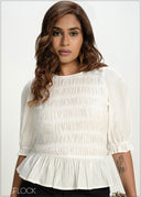 Smocked Peplum Top - 130826