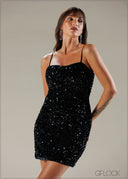 Sequin Bodycon Mini Dress - 121225