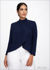 Draped High Neck Top - 290523