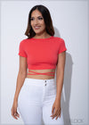 Ruched Back Detail Crop Top - 120523