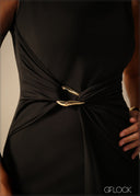 Trim Detailed Sleeveless Midi Dress - 271125