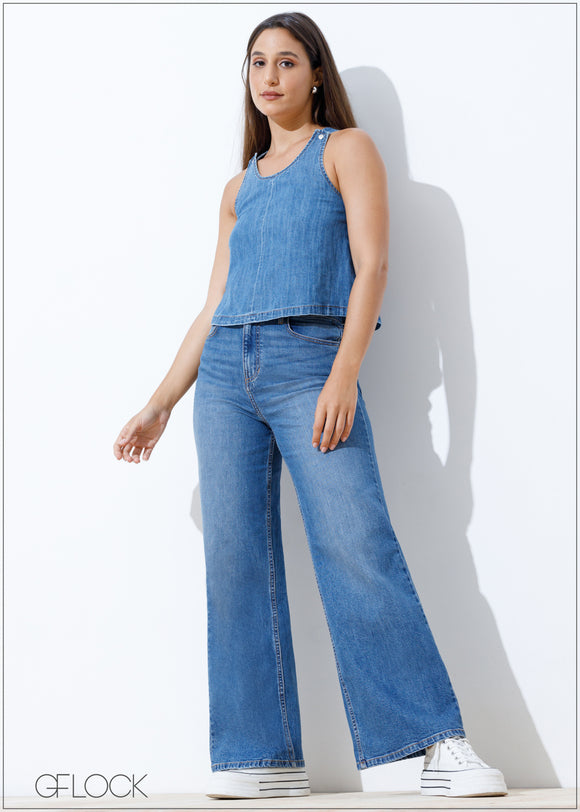 Wide Leg Jean - Short Length - 140824