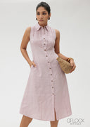 Ripple Linen Dress - 171026