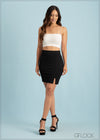 Slit Detail Mini Skirt - 020623