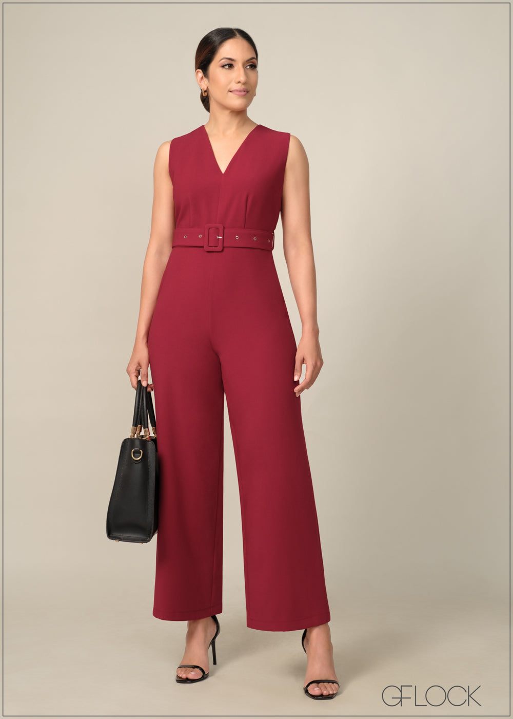 V-Neck Sleeveless Jumpsuit - 170424