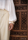 V-Neck Lace Blouse - 100425I