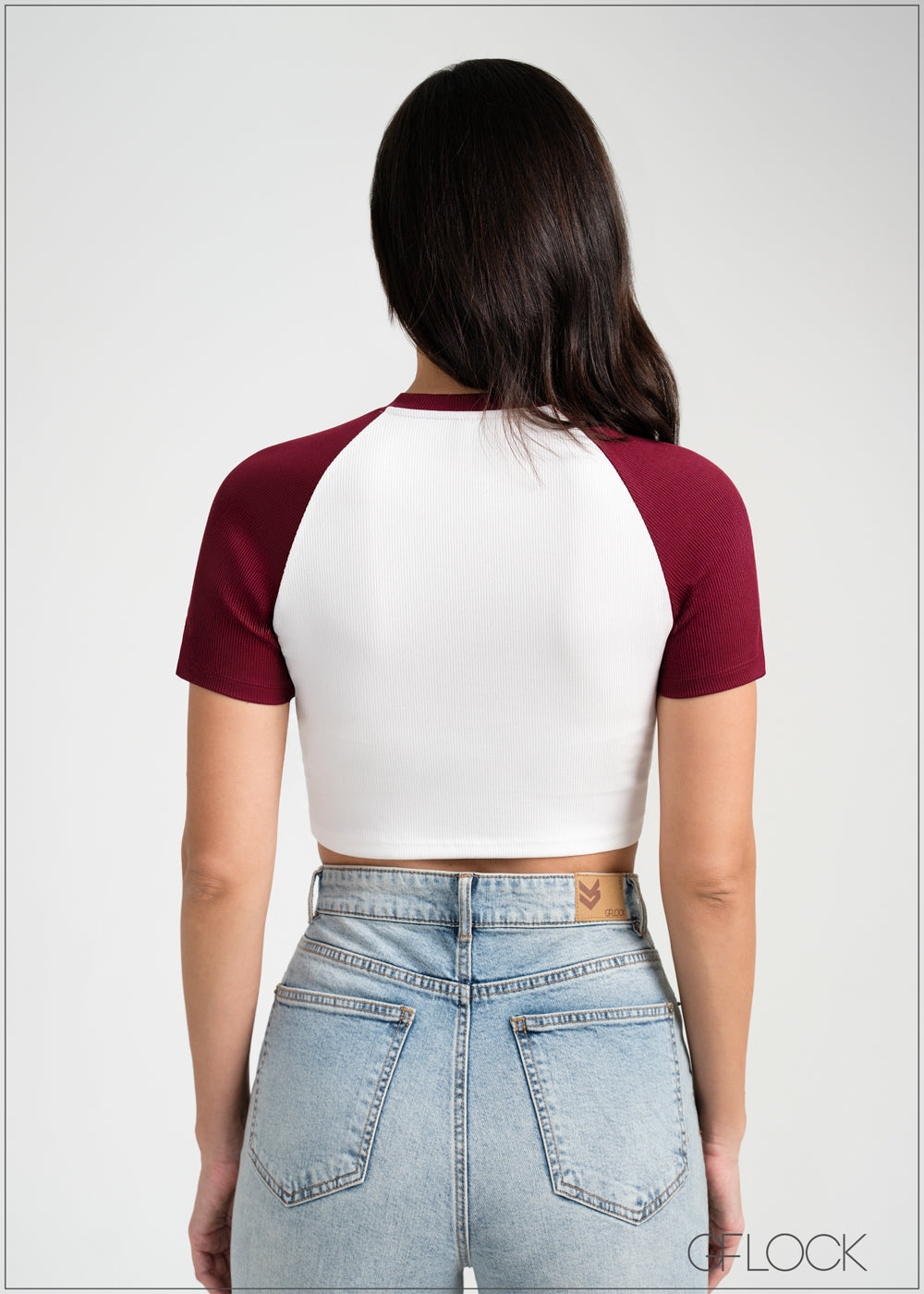 Two Tone Ribbed Top - 050925