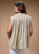 Camp Collar Sleeveless Top - 100425I