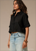 Dobby Crop Top - 250926