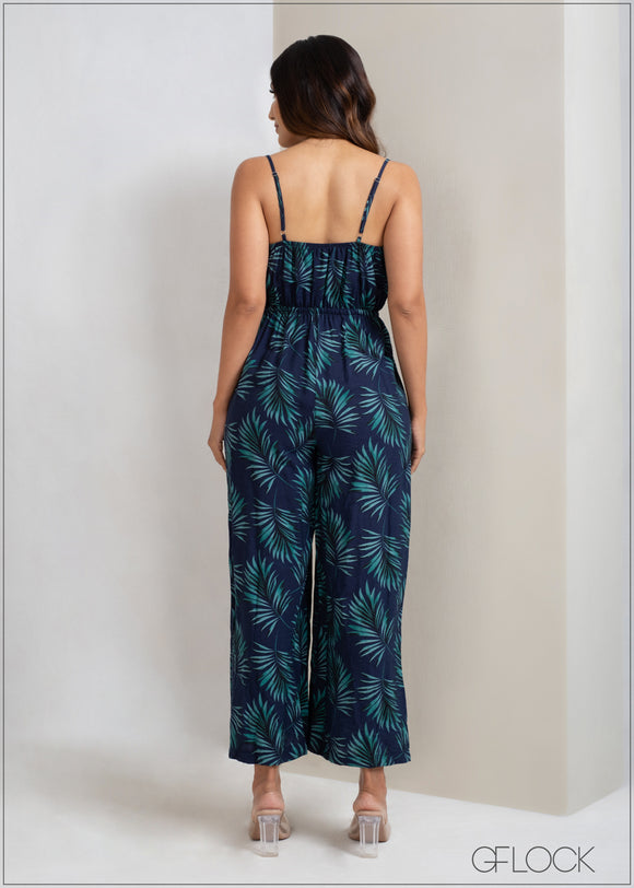 Printed Strappy Jumpsuit - 080523