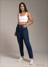 Dark Blue Mom Jean - 071122