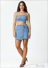 Denim Wrap Skirt - 080325