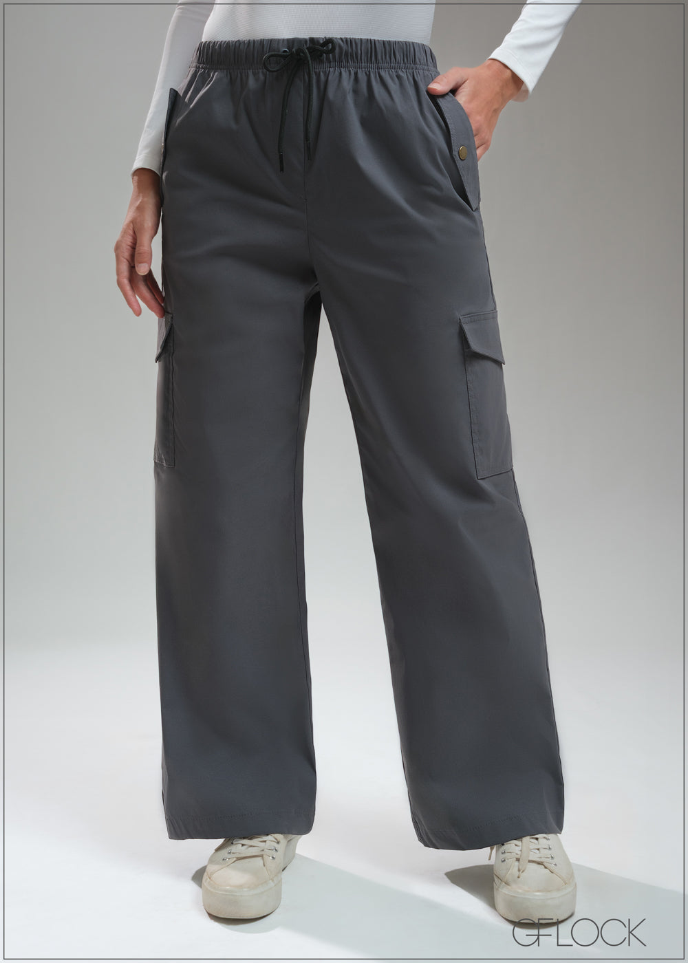 Cargo Style Tie-In Ankle Pant - 270925