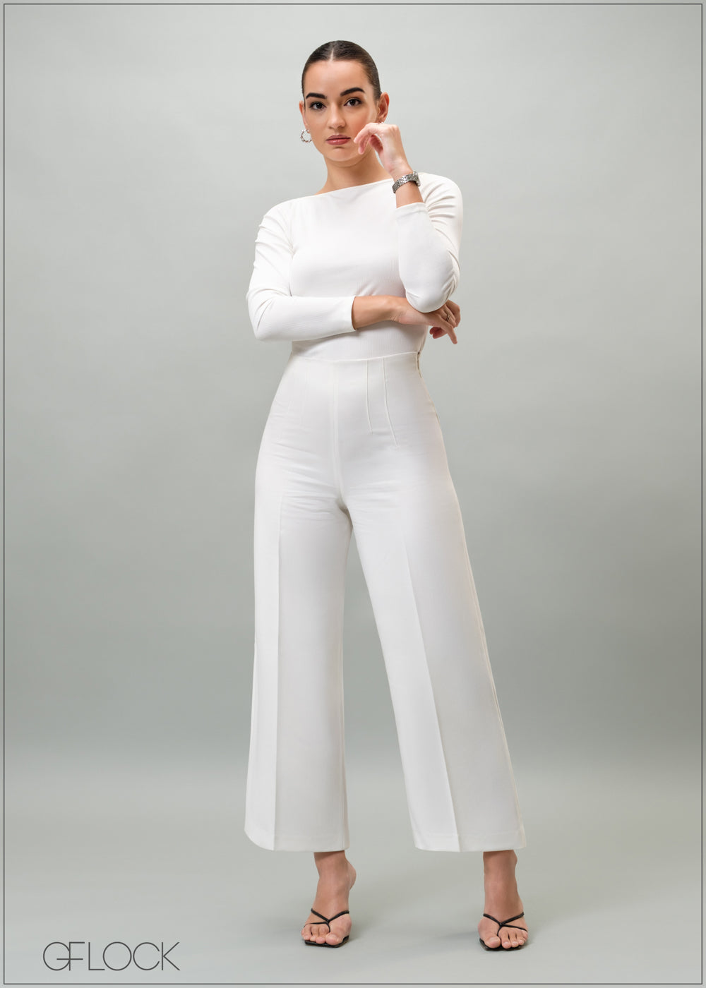 Rib Long Sleeve Top - 210325