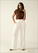Back Elasticated Casual Pant - 270726