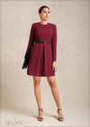 Mini Dress With Front Pleat Detail - 281223