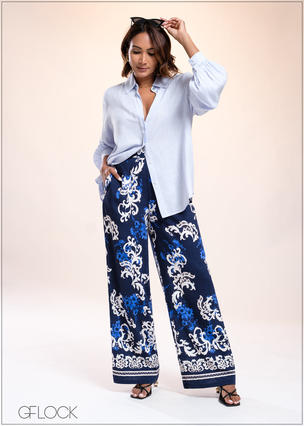 Border Printed Pant - 040825