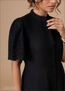 Lace Insert Dress - 140926
