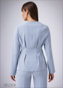 Long Sleeve V-Neck Top - 230326