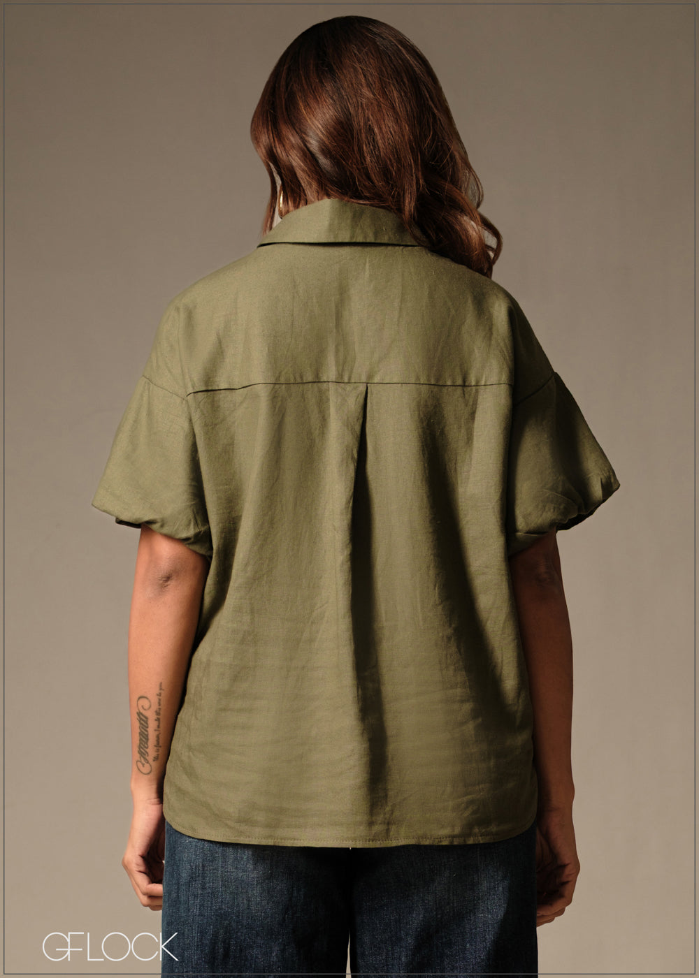 Sleeve Detail Oversized Top - 160126