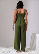 Wide Leg Sleeveless Jumpsuit - 300525