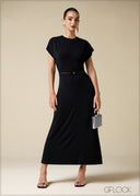 Batwing Sleeve Slip Dress - 250725