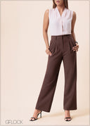 High Waist Pant With Pleats - 160525