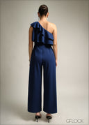 One Shoulder Frill Detail Jumpsuit - 220825