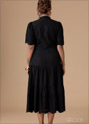Lace Insert Dress - 140926