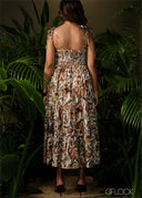 Printed Strappy Dress - 210326