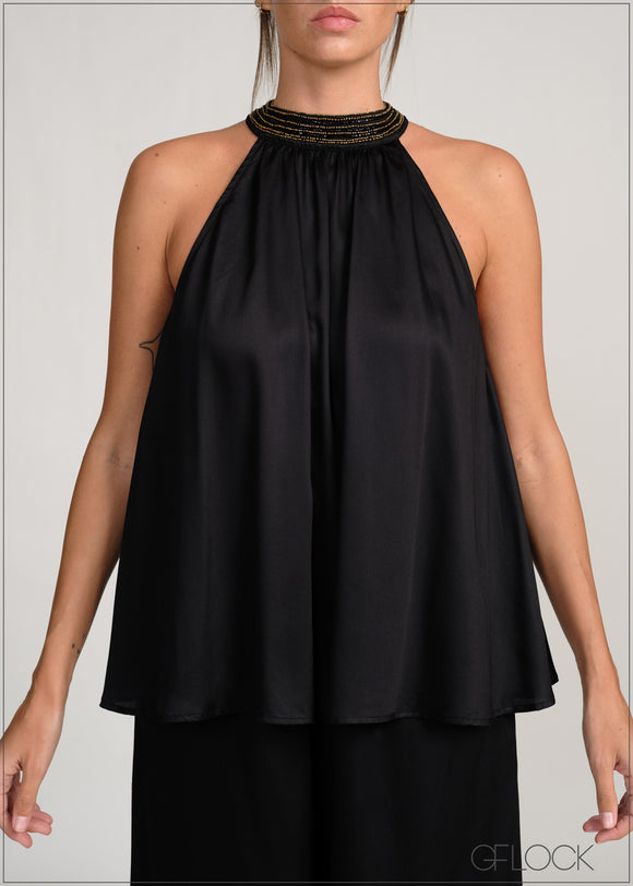 Beaded Halter Top - 271225