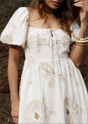 Puff Sleeve Dress - 201026
