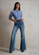 Dark Blue Bootcut Jean - Short Length - 140526