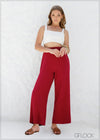 Wide Leg Pull On Pant - 210224