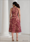 Knot Detail Halter Neck Midi Dress - 090625