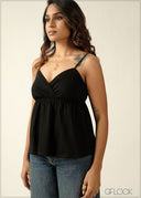Strappy Peplum Top - 270726