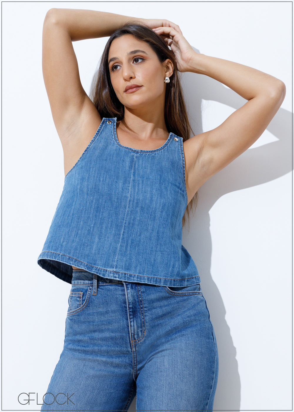 Sleeveless Denim Top 140824 - Main Image