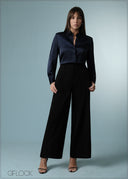 Long Sleeve Satin Shirt - 071125