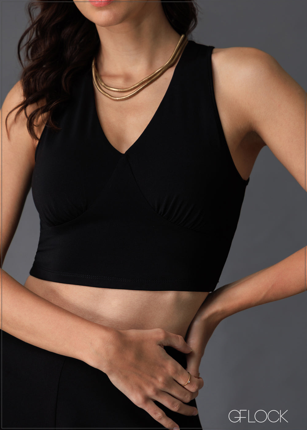 Bustier Detail Halter Top - 020525