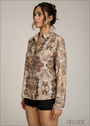 Printed Basic Shirt - 301026