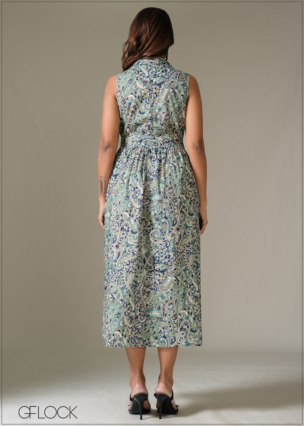 Sleeveless Midi Dress - 281225