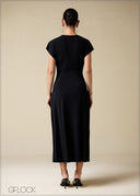 Batwing Sleeve Slip Dress - 250725