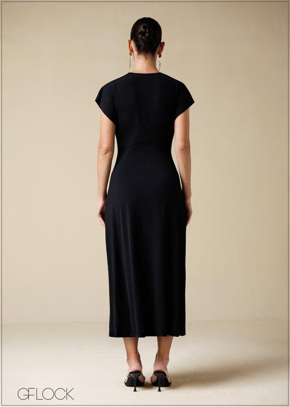 Batwing Sleeve Slip Dress - 250725