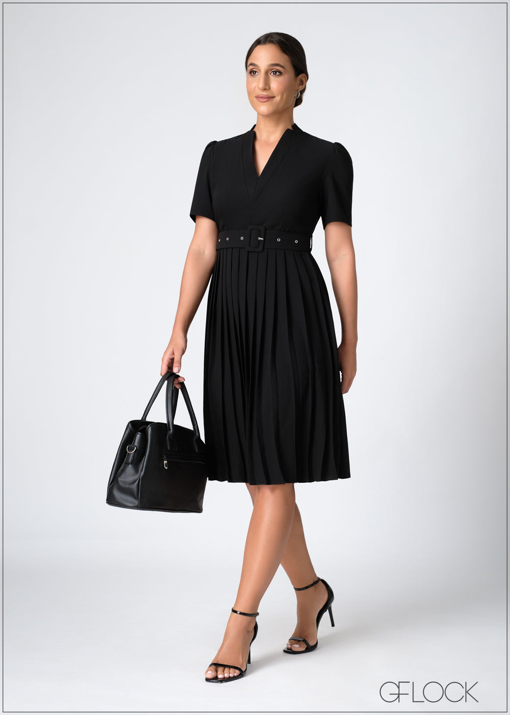 Pleated Midi Dress - 020924