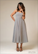 Gingham Corset Detailed Dress - 101125